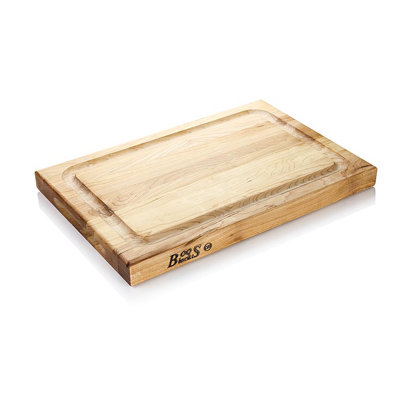 Tabua de corte Boos Block BBQ BD em bordo, 45,7 x 30,5 x 3,8 cm, com canal de drenagem - 1 pedaco - frustrar