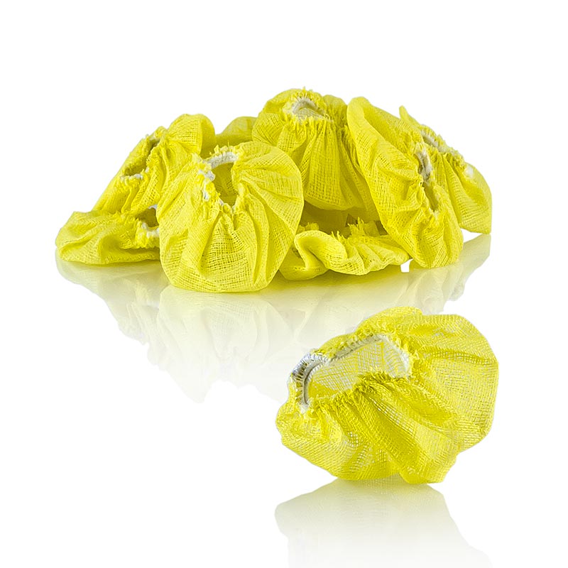 The Original Lemon Stretch Wraps - toalla para servir limon, amarilla con banda elastica - 12 piezas - bolsa