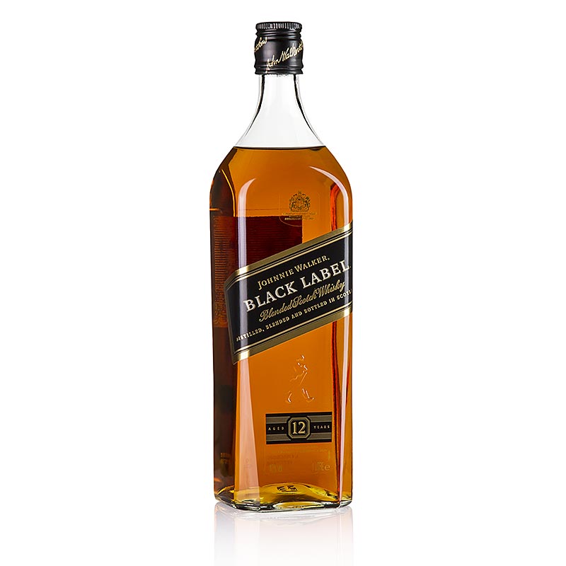 Sekoitettu viski Johnnie Walker Black Label, 40 tilavuusprosenttia, Skotlanti - 1 litra - Pullo