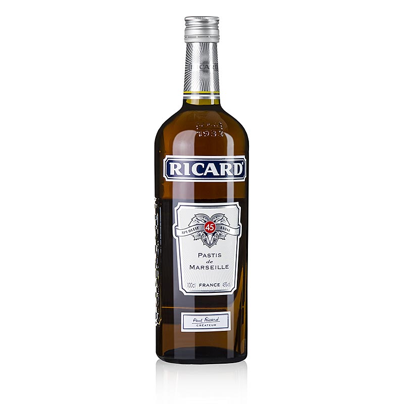 Pastis de Marsella, 45% vol., Ricard - 1 litro - Botella