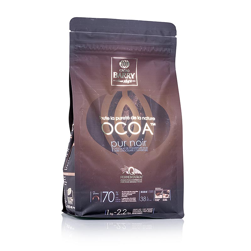 Purity Nature Ocoa, tumma suklaa, Callets, 70 % kaakaota - 1 kg - laukku