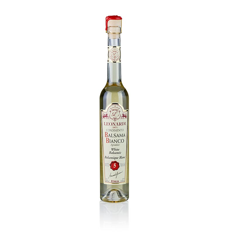 Balsamico Bianco Agrodolce, 5 anos, barril de carvalho, Leonardi L225 - 100ml - Garrafa