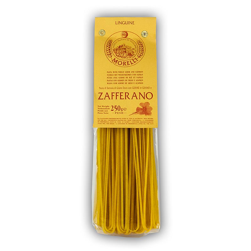 Morelli 1860 Linguine, con azafran y germen de trigo - 250 gramos - bolsa