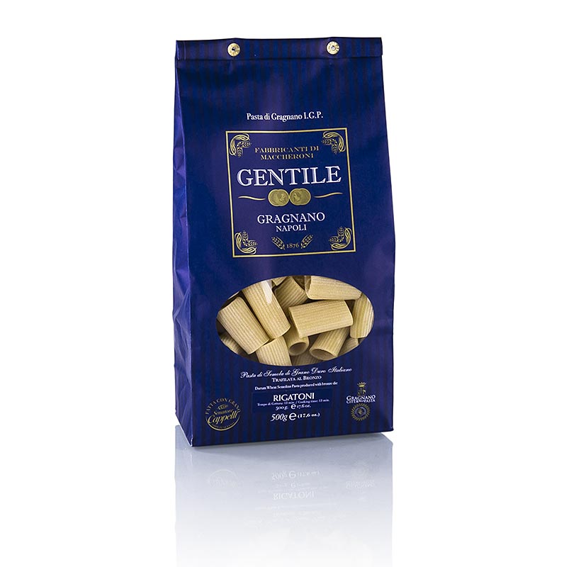 Pastificio Gentile Gragnano IGP - Rigatoni, meraih perunggu - 500 gram - tas