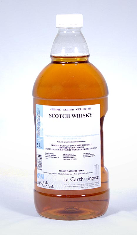 Wiski Scotch, 50% vol., kental untuk pembuatan toko kue dan es krim - 2 liter - botol PE