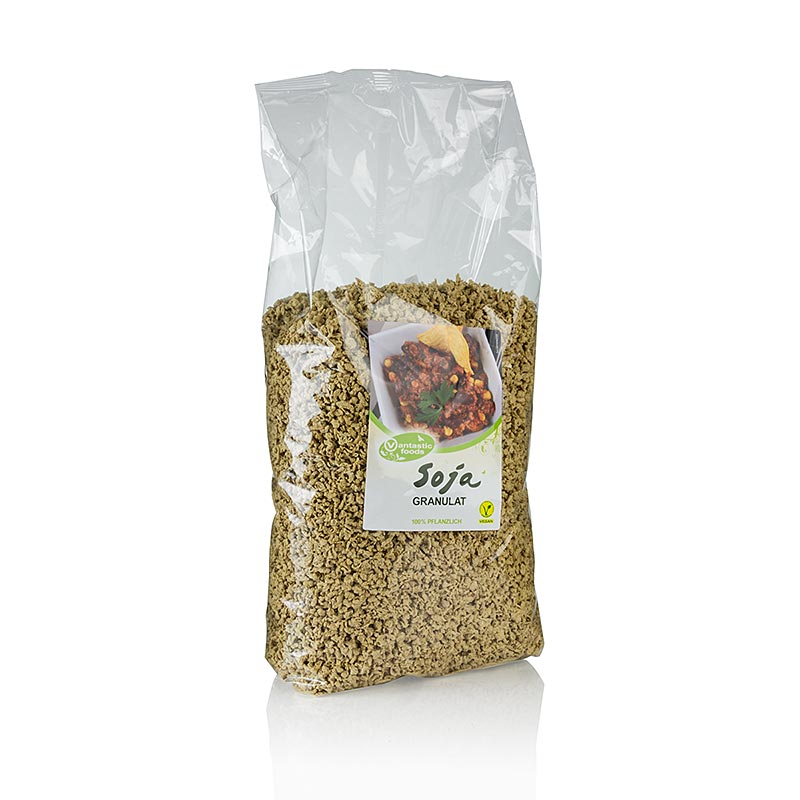 soja picada - granulos de soja, vegan, Vantastic Foods - 1,5 kg - bolsa