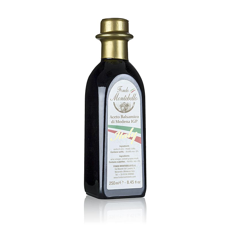 Aceto Balsamico di Modena IGP, Itali, Fondo Montebello - 250ml - Botol