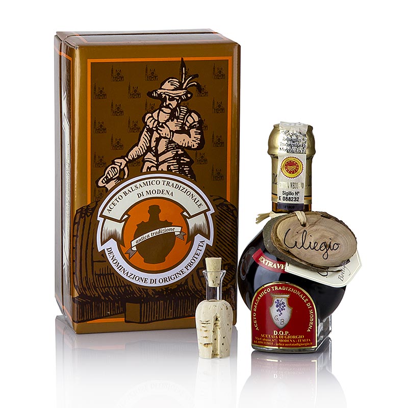 Aceto Balsamico Tradizionale DOP / DOP, 25 anys, bota de cirera, Acetaia di Giorgio - 100 ml - Ampolla