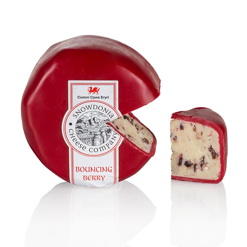 Snowdonia - Bouncing Berry, Queijo Cheddar com Cranberry, Cera Vermelha - 200g - Papel