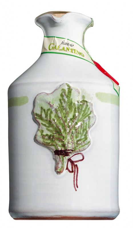 Olio al rosmarino, orcio, extra virgin olivolja med rosmarin, Krug, Galantino - 250 ml - kanna