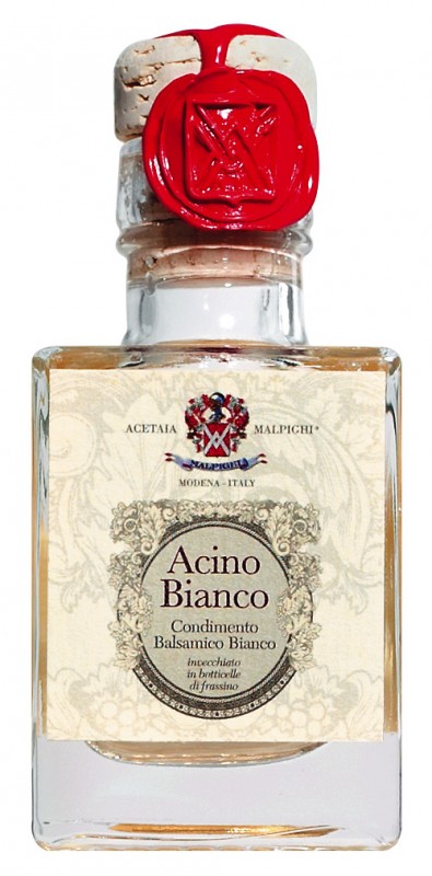 Acino Bianco, Condimento bianco, Condimento Bianco, ikaantynyt 5 vuotta, Malpighi - 50 ml - Pullo