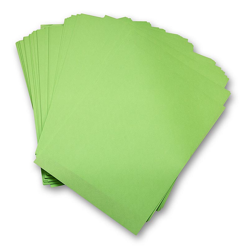 Papel de embrulho, resistente a gordura, cortes, verde, 28 x 38 cm - 1.000 pecas - Cartao