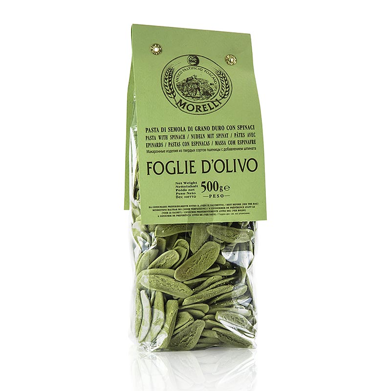 Morelli 1860 Foglie d`olivio, med spinat - 500 g - bag