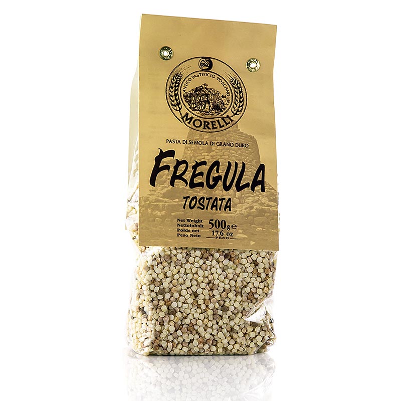 Morelli 1860 Fregula (Fregola) Tostata, amb blat dur - 500 g - bossa