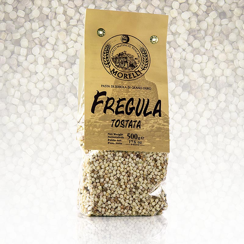 Morelli 1860 Fregula (Fregola) Tostata, amb blat dur - 500 g - bossa