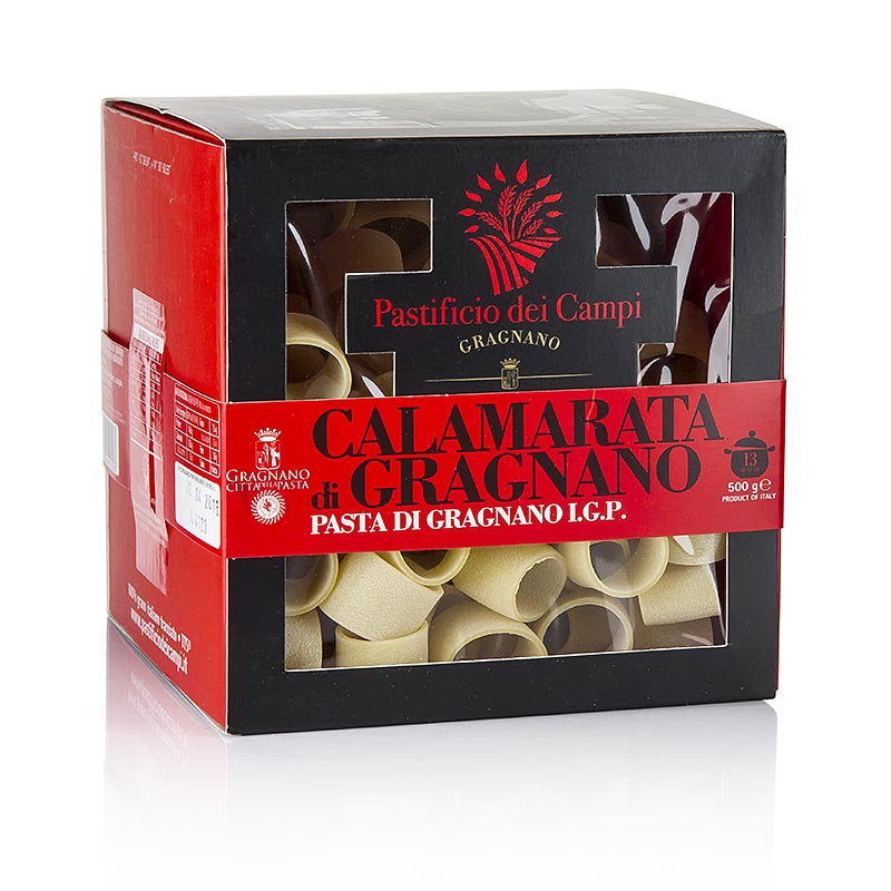 Pastificio dei Campi - No.56 Calamarata, em forma de anel, Pasta di Gragnano IGP - 500g - caixa