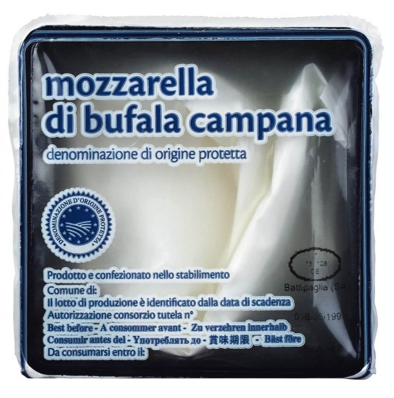 Mozzarella di bufala DOP, i vaschetta, boeffelmozzarella, i en kopp, Casa Madaio - 6 x ca 250 g - kg