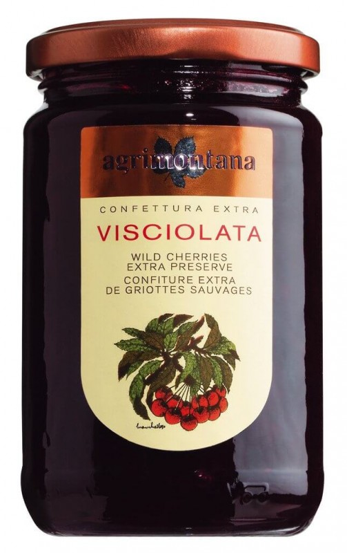 Confettura Visciolata, geleia de cereja acida, agrimontana - 350g - Vidro