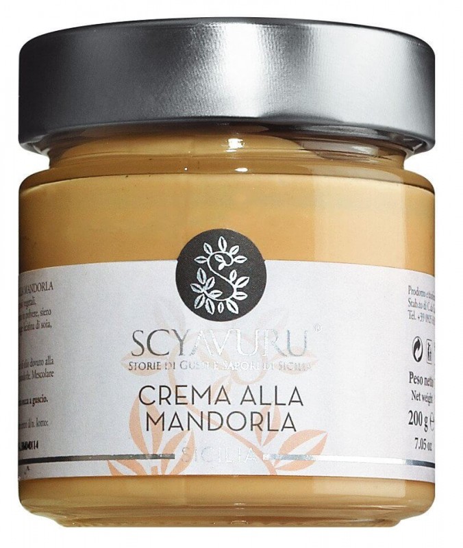 Crema alla mandorla, soet mandelkrem, Scyavuru - 200 g - Glass