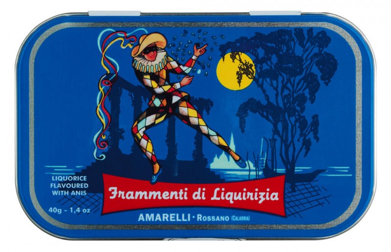 Arlecchino - Rombetti anice, lakritsipastillit aniksella, amarelli - 12 x 40 g - naytto