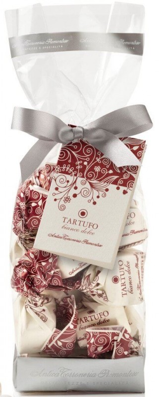 Tartufi dolci bianchi, sacchetto, tartufo di cioccolato bianco, borsa, Antica Torroneria Piemontese - 200 g - borsa