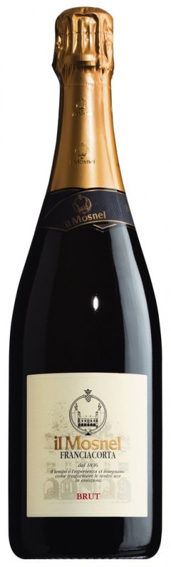 Vinho espumante, branco, Franciacorta DOCG Brut, Il Mosnel - 0,75 litros - Garrafa