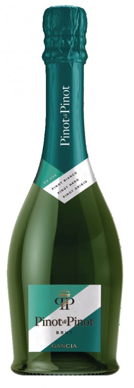 Pinot di Pinot Spumante Brut, vere e bardhe e gazuar, metoda Charmat, Gancia Spumanti - 0,75 l - Shishe