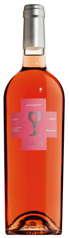 Masserei Negroamaro DOC Nardo, vino rosado, Schola Sarmenti - 0,75 litros - Botella