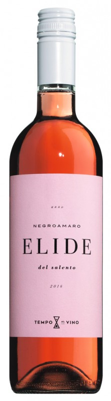 Negroamaro Rose Salento IGT Elide, rosevin, Tempo al Vino - 0,75 l - Flaske