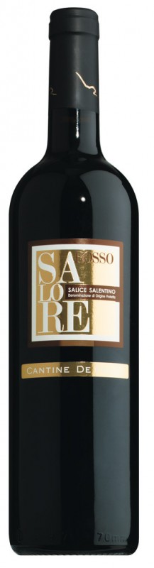 Salice Salentino DOC Salore, roedvin, barrique, Cantine De Falco - 0,75 l - Flaske