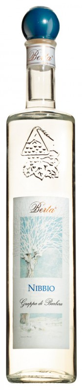 Nibbio, Grappa di Barbera, Grappa dari anggur Barbera, Berta - 0,7L - Botol