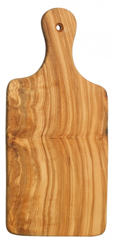 Tabla de desayuno de madera de olivo, cuadrada, mediana, Tabla de desayuno de madera de olivo, cuadrada, mediana, Olio Roi - aproximadamente 27 x 13 x 1 cm - Pedazo