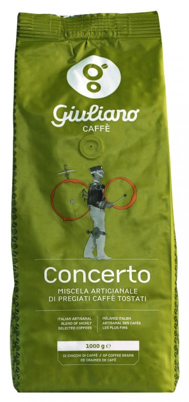 Konsertto granissa, kahvipavuissa, Giuliano - 1000 g - pakkaus