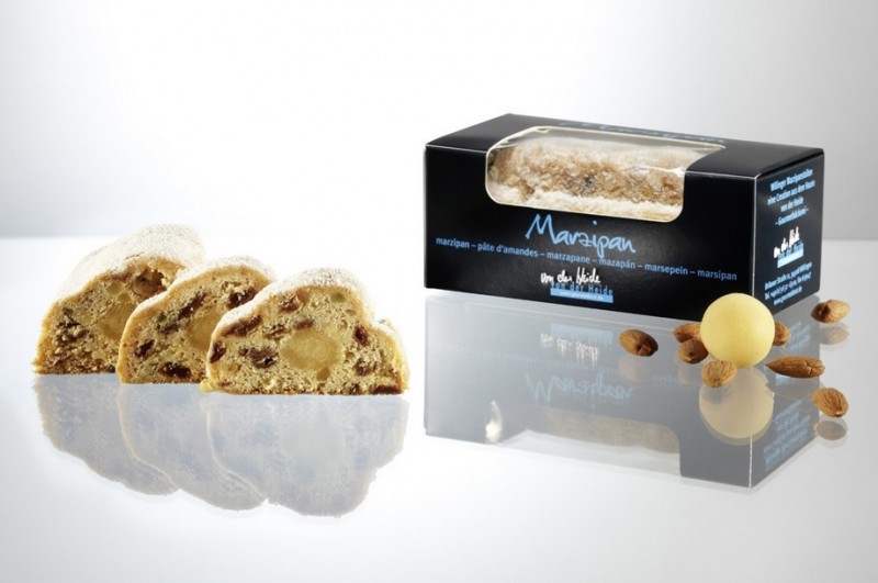 Alkuperainen Willinger Christinenstollen marsipaaniytimilla, joulu stollen, stollen, koristelaatikko - 500g - Pahvi