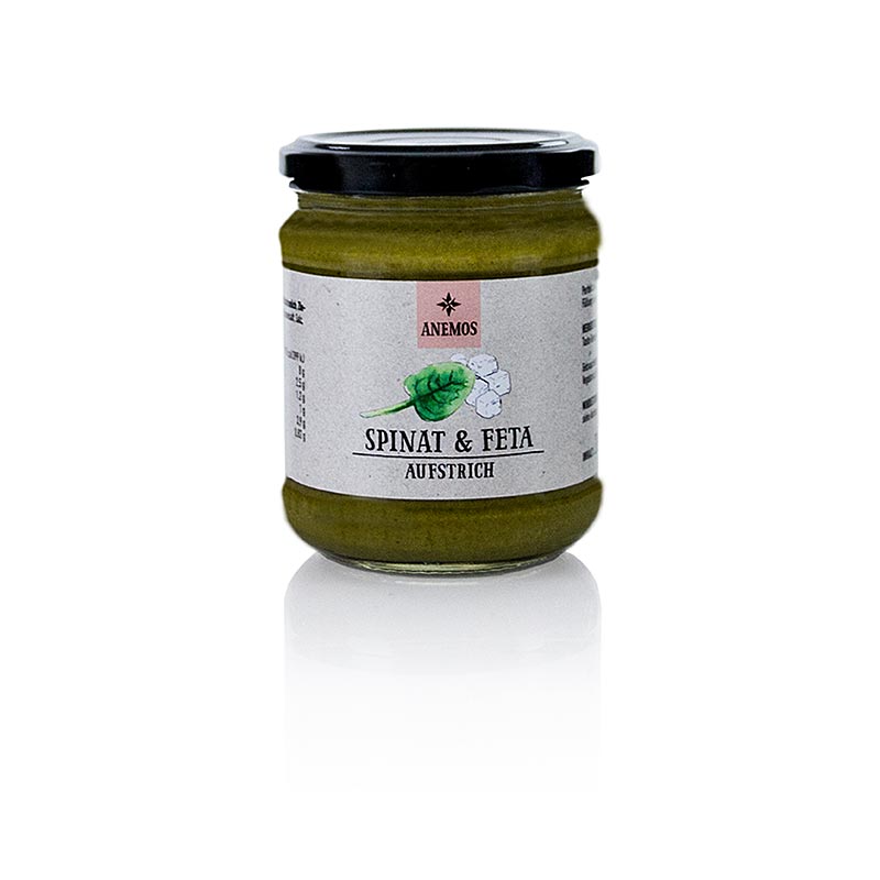 Tapenade de espinafre e queijo feta ANEMOS - 200g - Vidro