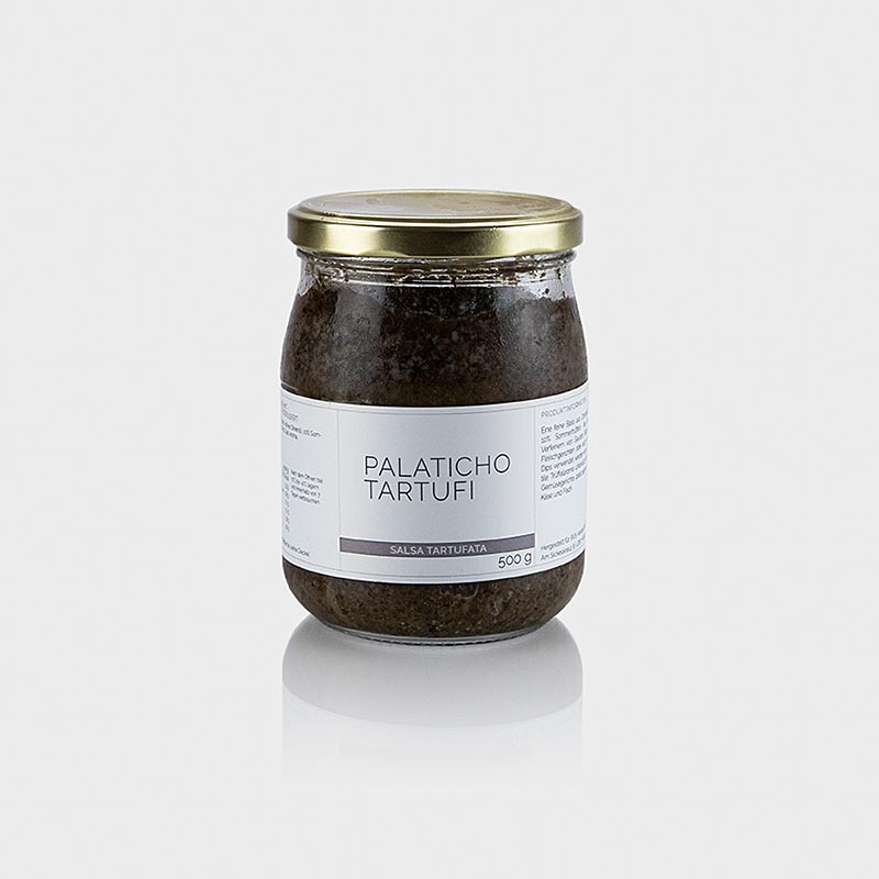 Salsa Tartufata (salsa de tofona), amb un 10% de tofona d`estiu, Palaticho tartufi - 500 g - Vidre