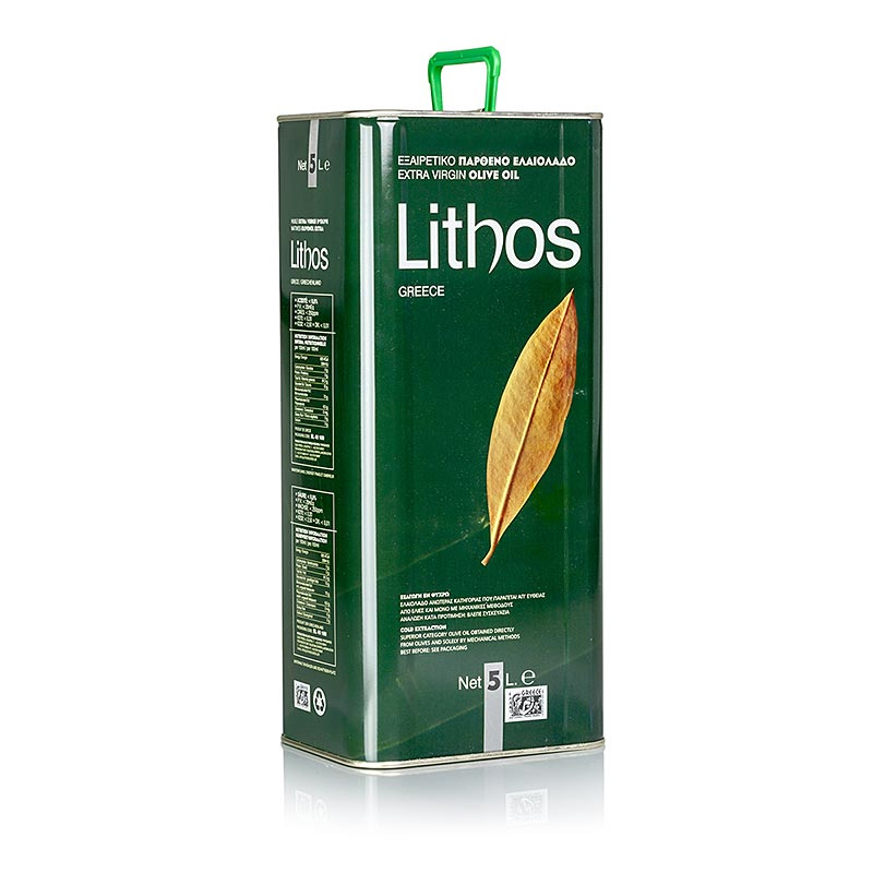 Olio extra vergine di oliva, Lithos, Peloponneso - 5 litri - contenitore