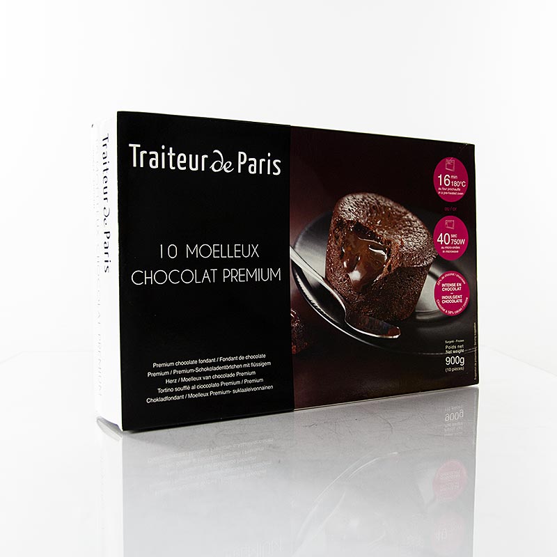 Fondant Chocolat - souffle al cioccolato, Traiteur de Paris - 900 g, 10 x 90 g - Cartone