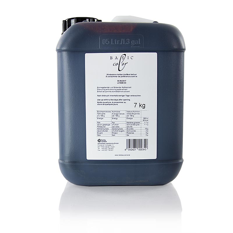 Extracte de poma de color basic, liquid, no dolc i intensament caramel, Herbacuisine - 7 kg - recipient