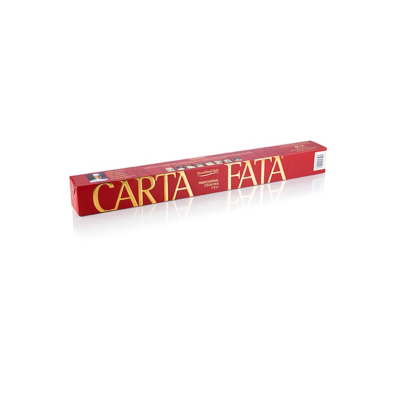 CARTA FATA® foglio per cottura e frittura, resistente al calore fino a 220°C, 36 cm x 20 m - 1 rotolo, 20 mt - Cartone