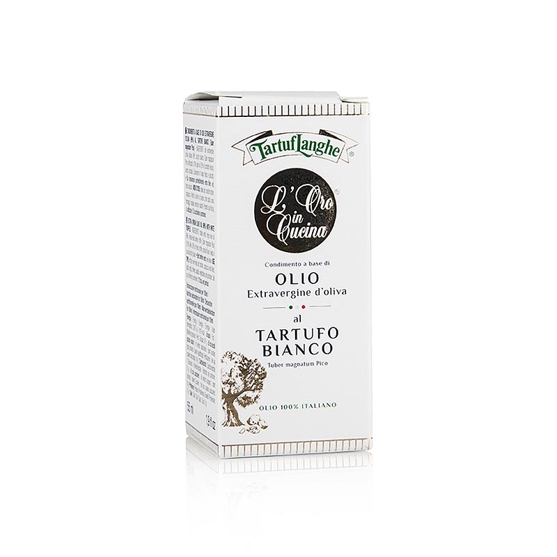 Olio extravergine di oliva L`Oro in Cucina con tartufo bianco e aroma, Tartuflanghe - 55 ml - Bottiglia