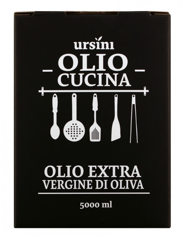 Olio extravergine di oliva Olio Cucina, Beg dalam Kotak, Minyak Zaitun Extra Virgin, Ursini - 5,000ml - sekeping