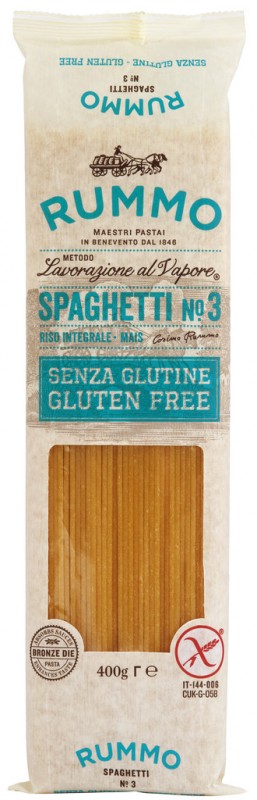 Spaghetti, Senza Glutine, Pasta Senza Glutine, Rummo - 400 g - pacchetto