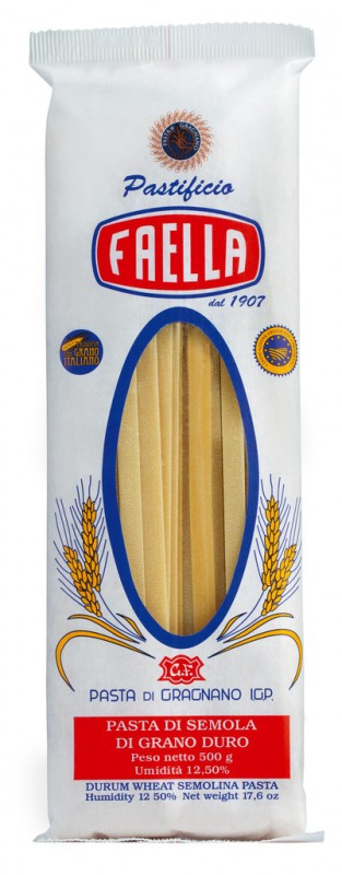 Fettuccine PIG, durumvehnan mannapasta, faella - 500g - pakkaus