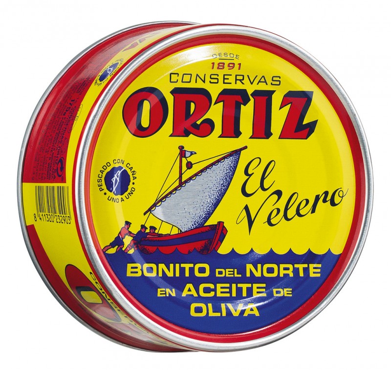 Bonito del Norte - vit tonfisk, vitfenad tonfisk i olivolja, burk, Ortiz - 250 g - burk