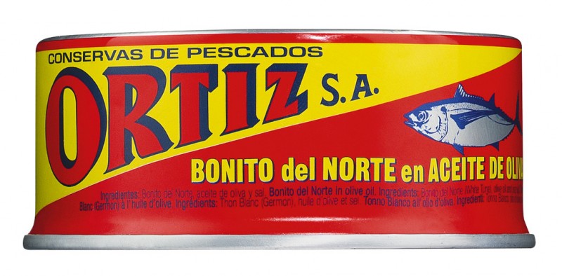 Bonito del Norte - vit tonfisk, vitfenad tonfisk i olivolja, burk, Ortiz - 250 g - burk