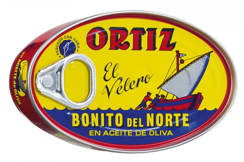 Bonito del Norte - valkoinen tonnikala, valkotonnikala (pitkaevatonnikala) oliivioljyssa, Ortiz - 112 g - voi