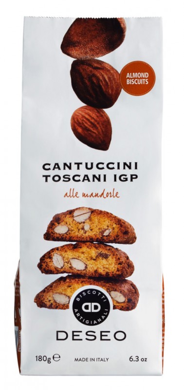 Cantuccini Toscani IGP todo Mandorle, Cantuccini com amendoas, Deseo - 180g - bolsa