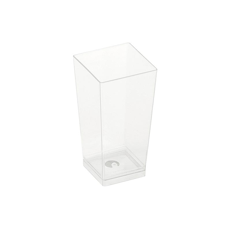 Vaso desechable Naturesse Kova transparente, 100 ml, 4 x 4 x 8,2 cm, PLA - 300 piezas - Cartulina