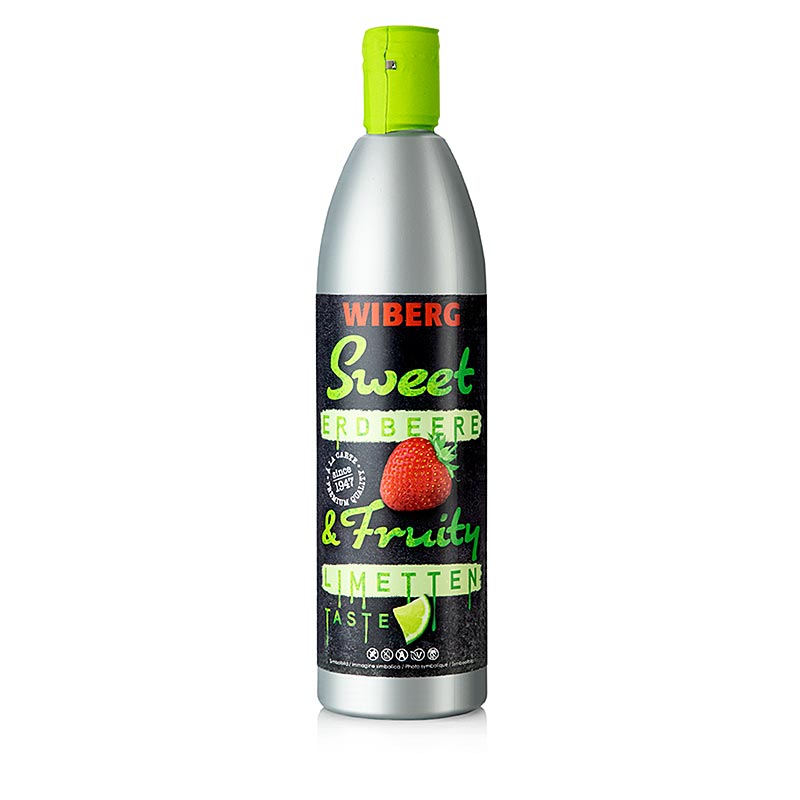 WIBERG Saus Soet og Fruktig - jordbaer og lime noekkel - 500 ml - PE flaske